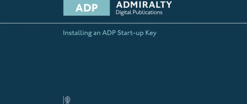 Installing an ADMIRALTY Digital Publications (ADP) Start-up key