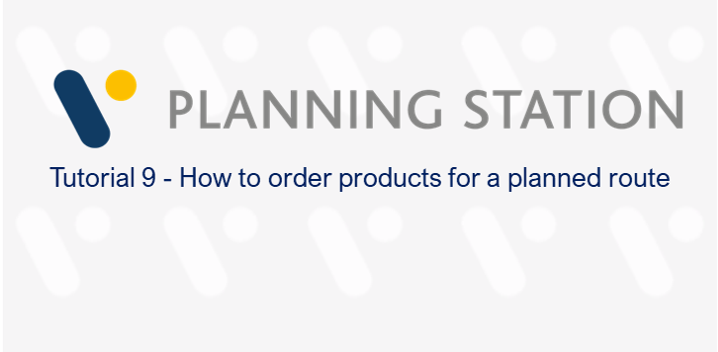 How to order products for a planned route – VPS Tutorial 9