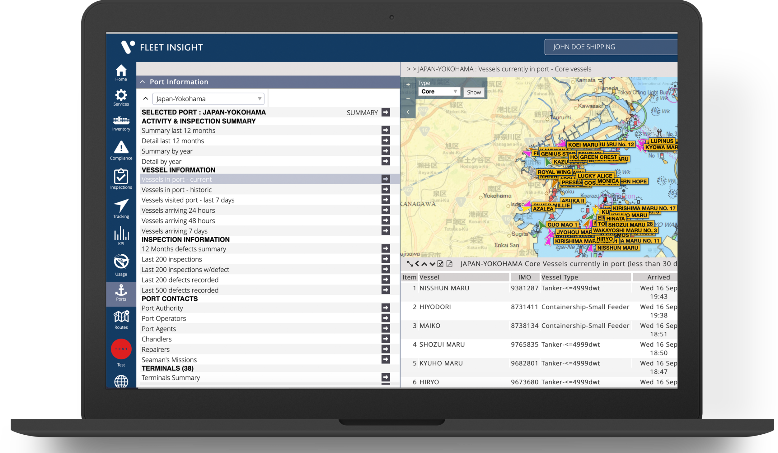 Voyager Worldwide makes port and terminal information available in Voyager FLEET INSIGHT